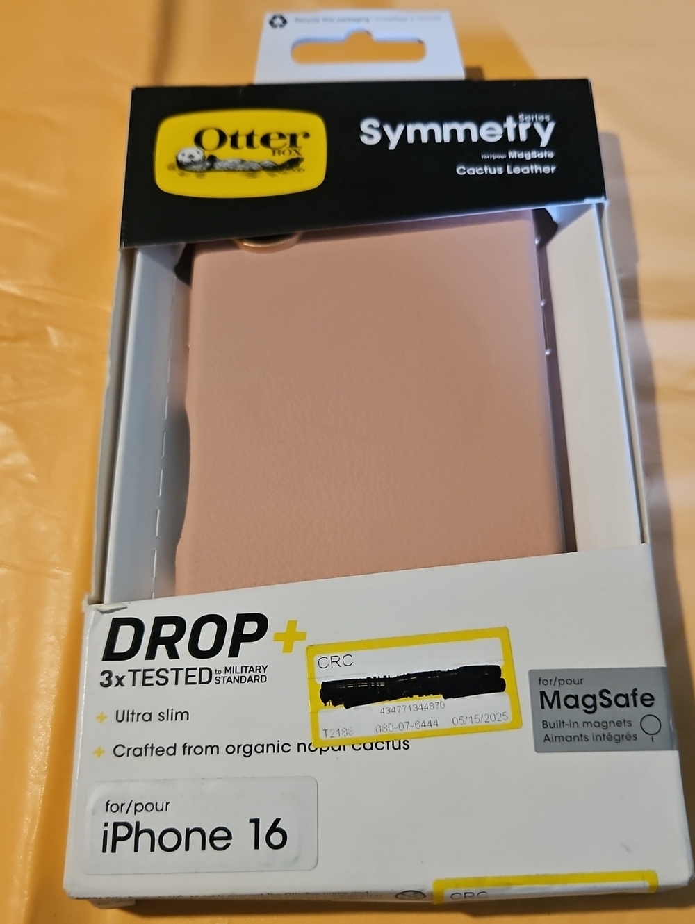 OtterBox iPhone 16 Symmetry Series Case with MagSafe - PINK CACTUS LEATHER